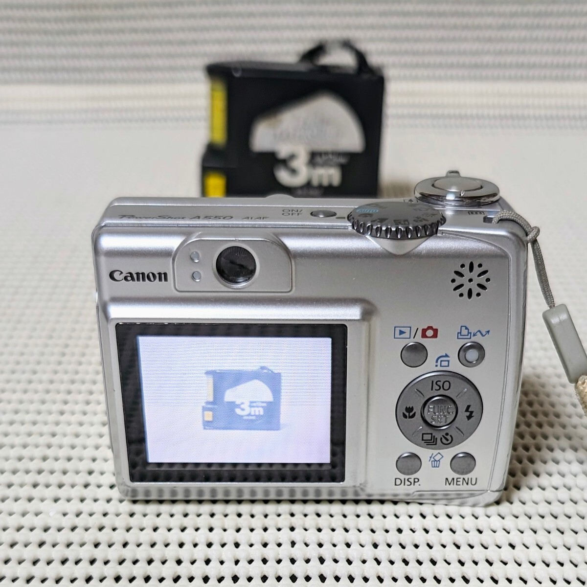Canon PowerShot A550 PC1230 Canonキャノン デジカメ コンパクトデジタルカメラ パワーショット A550 PC1230 SDカード付 単三電池 動作品_画像4