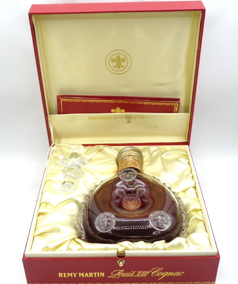 REMY MARTIN LOUIS ⅩⅢ レミーマルタン ルイ13世 ゴールド 金キャップ バカラ クリスタル コニャック ブランデー 箱入 X260615_画像1