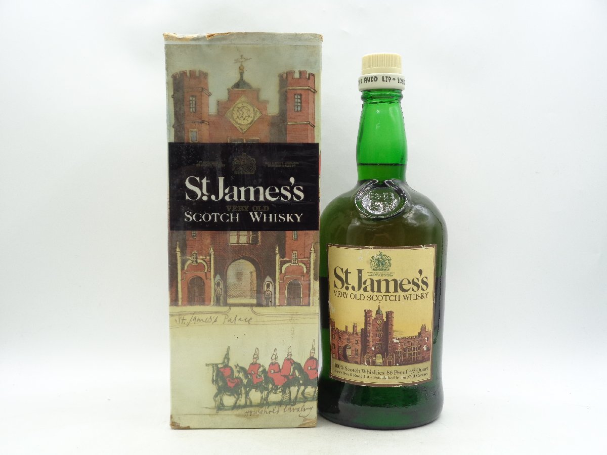 ST.JAMES'S 12年 セントジェームス スコッチ ウイスキー 4/5QUART 86PROOF 箱入 未開封 古酒 B64677_画像1