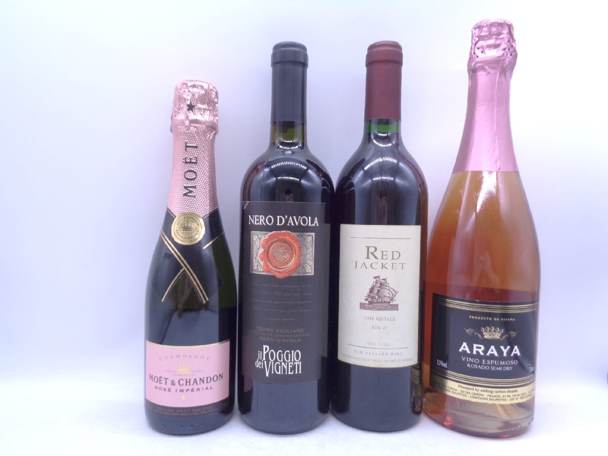 【同梱不可】1円スタート ワイン 等 12本セット MOET ROSE 375ml 等 古酒 Q011984の画像2