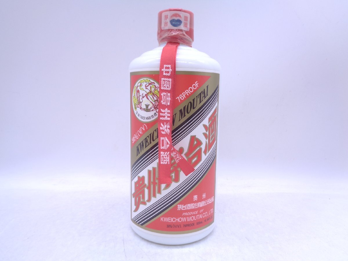 [1 jpy ]~ China sake ... pcs sake 2002 KWEICHOW MOUTAImao Thai sake heaven woman label 911g 500ml 38% old sake not yet . plug glass attaching box C109310