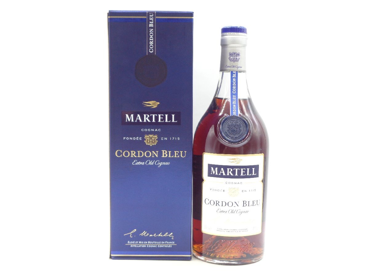 MARTELL CORDON BLEU EXTRA OLD COGNAC Martell koru Don blue extra Old present cognac brandy 700ml in box Q012231