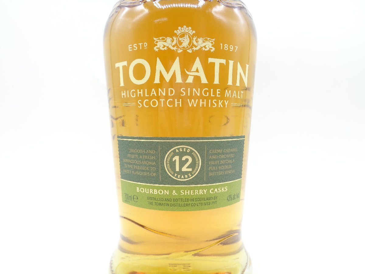 TOMATIN 12年 トマーティン バーボン & シェリーカスク ハイランド シングル モルト スコッチ ウイスキー 箱入 700ml 43% Q011775_画像6