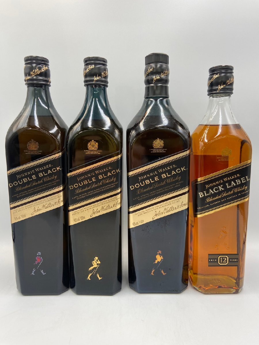 ST【同梱不可】ジョニーウォーカー 黒キャップ 10本セット 1L×3 750ml×1 700ml×6 未開栓 古酒 Z039628_画像2