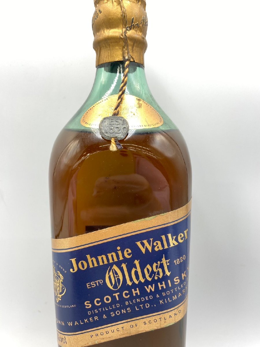 ST【同梱不可】Johnnie Walker ジョニーウォーカー ブルーラベル ティンキャップ 750ml 43% 未開栓 古酒 Z045169_画像3