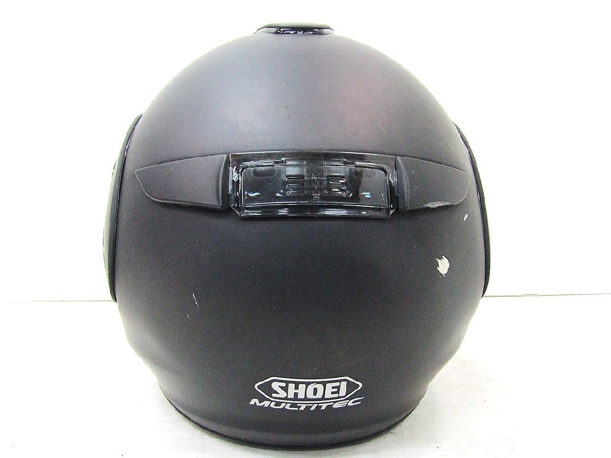 中古現状 SHOEI ★ サイズXS 53cm マルチテック システムヘルメット 2010年製 ショウエイ MULTITEC 艶消し黒 マットブラック_画像5