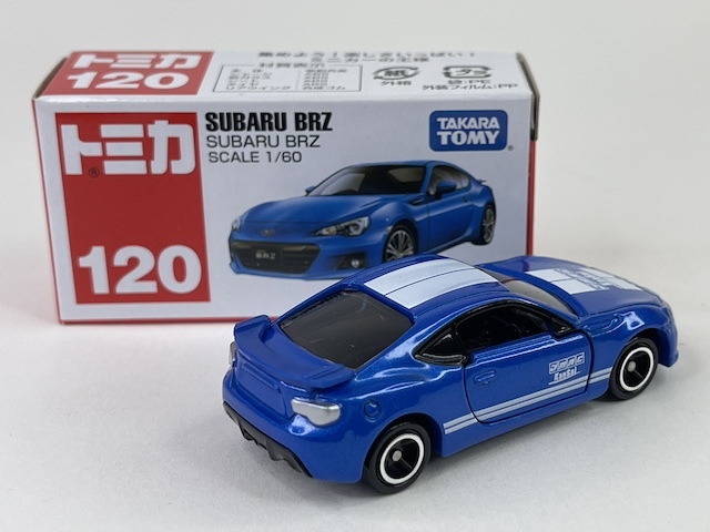 トミカ 120 SUBARU BRZ M.BL/「JMAC Kansai」2本ライン 白色タンポ JMAC KANSAI特注_画像2