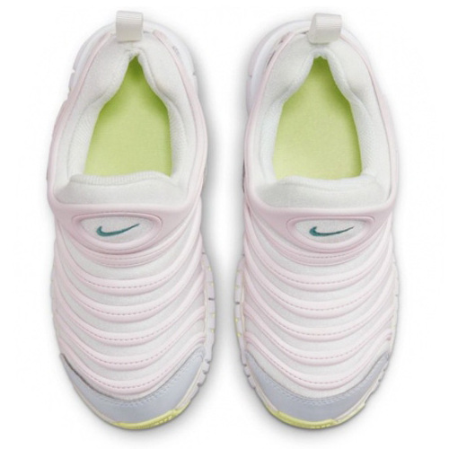 ナイキ ダイナモ フリー 22cm US 3Y ホワイト パープル NIKE DYNAMO FREE (PS) キッズ ジュニア スリッポン スニーカー 子供靴 ②の画像2