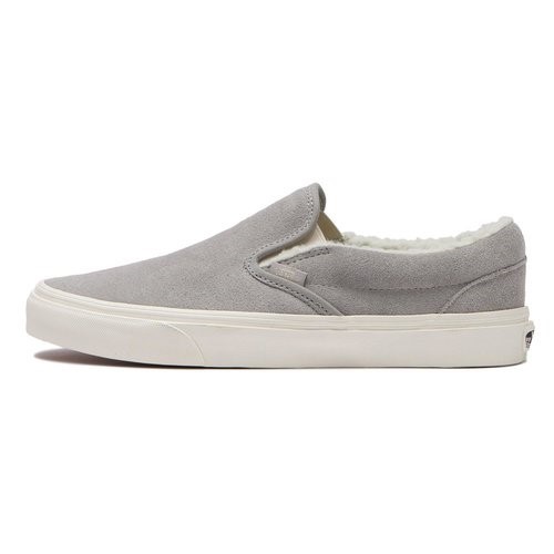 ヴァンズ 27cm クラシック スリッポン グレー VANS CLASSIC SLIP ON スエード メンズ スニーカー ボア シェルパ 天然皮革 バンズ_画像4