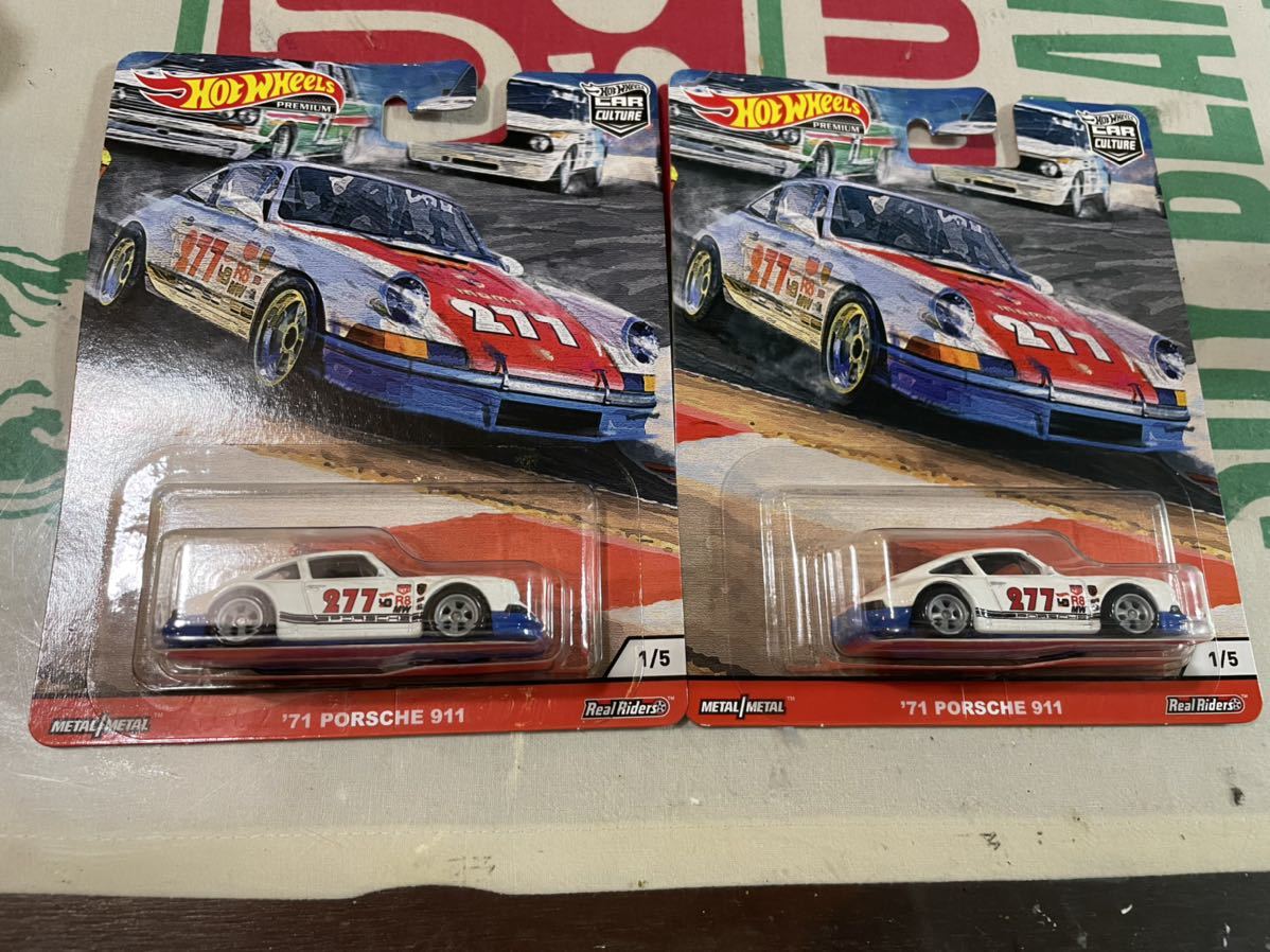 送料込2台セット ホットウィール 1971 ポルシェ 911　Hot Wheels '71 PORSCHE 911 マグナスウォーカー 277 Magnus Walker_画像1