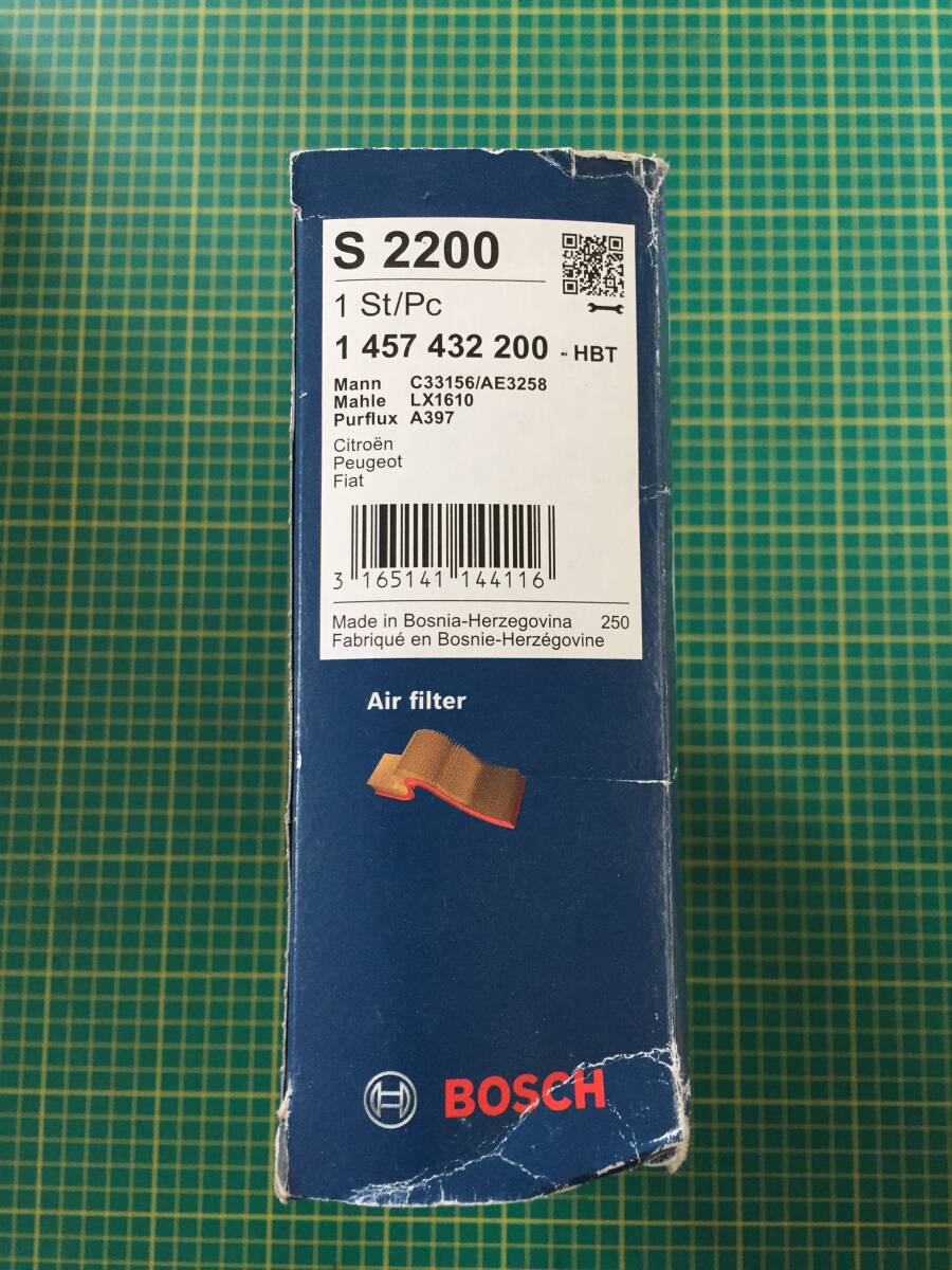 【処分品】ボッシュ/BOSCH エアーフィルター シトロエン C5 1457432200 S2200 エアフィルター エアエレメント_画像1