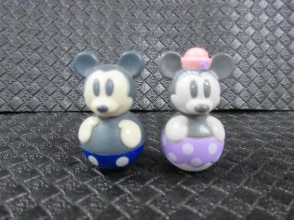 ディズニー Disny ミッキーマウス ミニーマウス Micky Minnie 起き上がりこぼし おきあがりこぼし 2個セット 美品 未使用 新品 ③の画像3