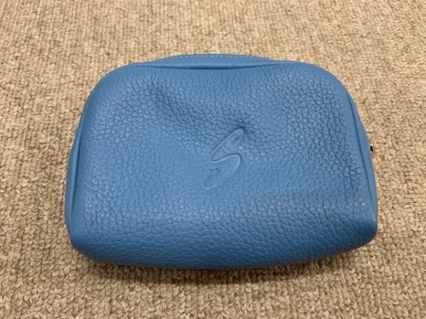  bag bag bag pouch make-up pouch cosmetics inserting case change purse . blue light blue unused new goods 