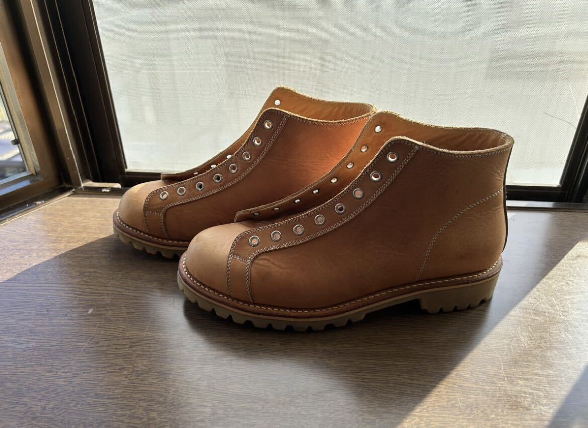 TMT レースアップブーツ 2626 0201 ROOFER Leather Boots ルーファーブーツ モンキーブーツ アイアンブ　9インチ　27センチ_画像4