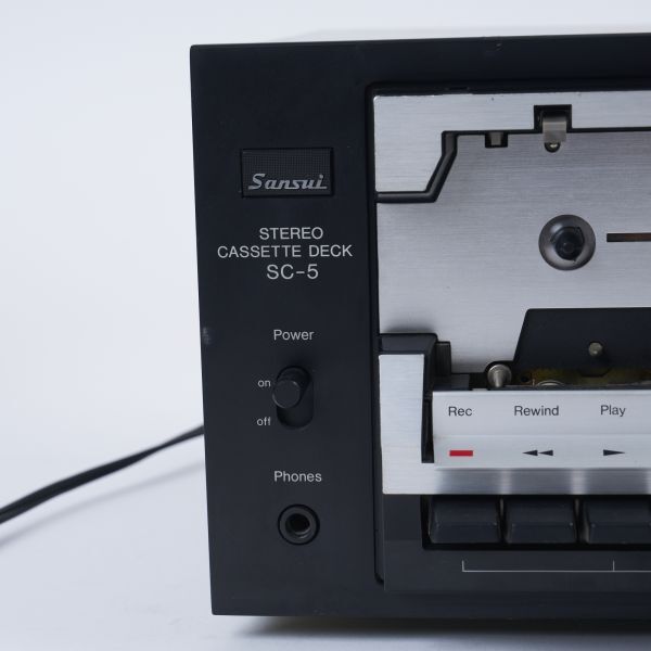 SANSUI SC-5 サンスイ ステレオ カセットデッキ 通電OK オーディオ機器 中古 現状品 H5526_画像6
