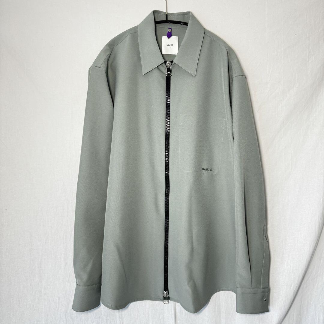 OAMC IAN SHIRT ジップシャツ XLサイズ ライトグリーン くすみ OAMC IAN SHIRT ジップシャツ XLサイズ ライトグリーン くすみ