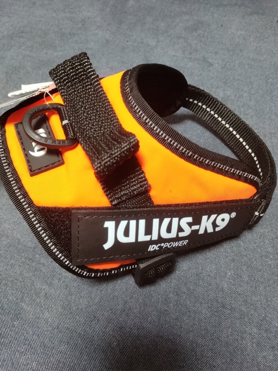 【未使用】JULIUS K9 /ユリウス ケーナイン パワーハーネス UVオレンジ XS/Mini-Mini の画像1