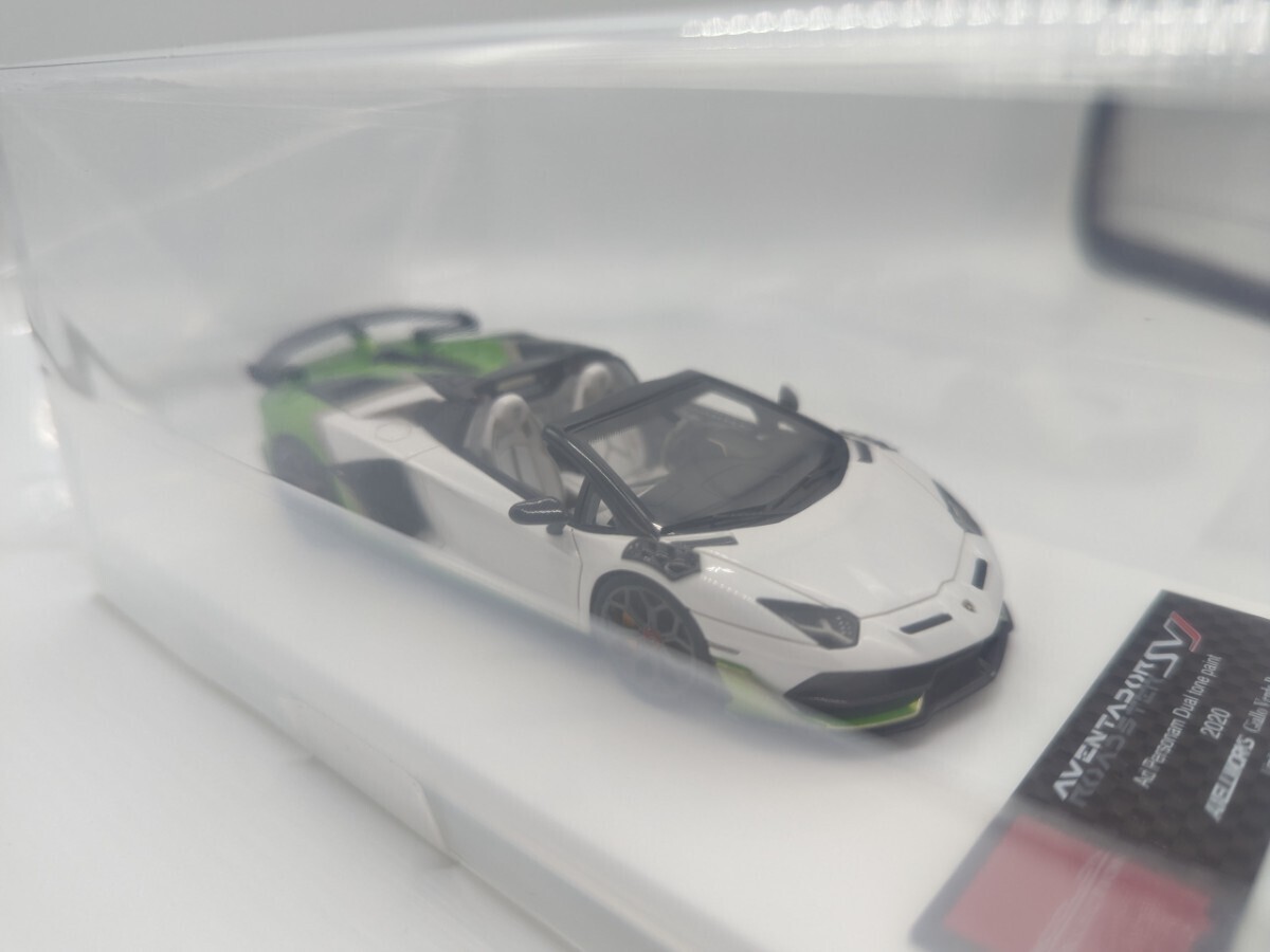 未開封 良番 限定35台 1/43 AXELLWORKS特注 EM669AX3 EIDOLON Lamborghini Aventador SVJ Roadster 2 tone paint メイクアップ アイドロンの画像6