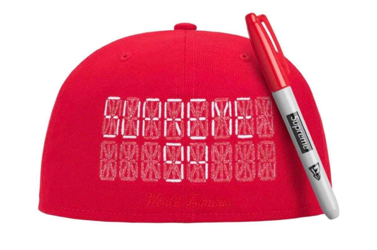 7 3/4 新品 国内正規 Supreme Sharpie Box Logo New Era Red シュプリーム ニューエラ