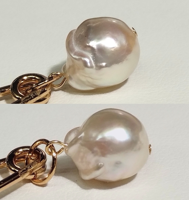 *.. gloss beautiful . peace island production ... pearl . thing ba lock . large . approximately 9.5-10mm. quilt pin Kabuto pin Y19* scarf stop stole stop also 