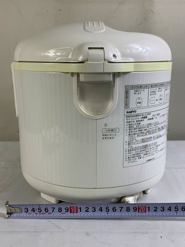 ◆FX49 サンヨー マイコンジャー 炊飯器 動作品 ECJ-18UF(W) 取説付き 家電 炊飯器  98年製 約4.5kg◆Eの画像6