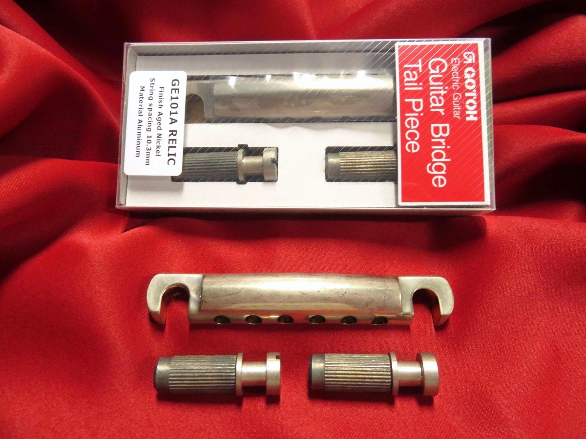 ★新品セール/最安値★ヴィンテージ・レリック加工！GOTOH／GE101A-N-RELIC／Aged-N◆国産 高精度 ゴトー テイルピース レスポール/LP_画像1