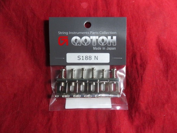 ★新品セール/最安値★GOTOH／S188-N◆国産 スチール サドル／ニッケル 6個セット 倍音効果◎ 弦落ち 改善！◇10.8mm ピッチの画像2