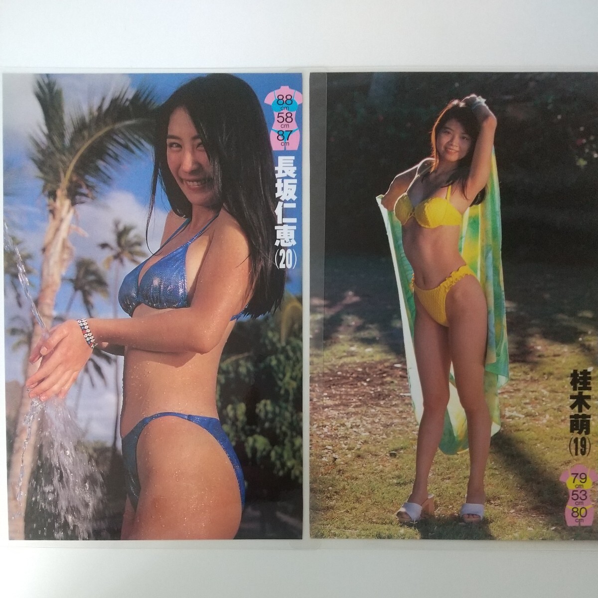 『雑誌グラビア ラミネート加工』O-1113『永松恵子 来栖あつこ 桂木萌 長坂仁恵 他』ドキッ！ 1998年5月14日発行 B5 7枚14ページ ※15 の画像3