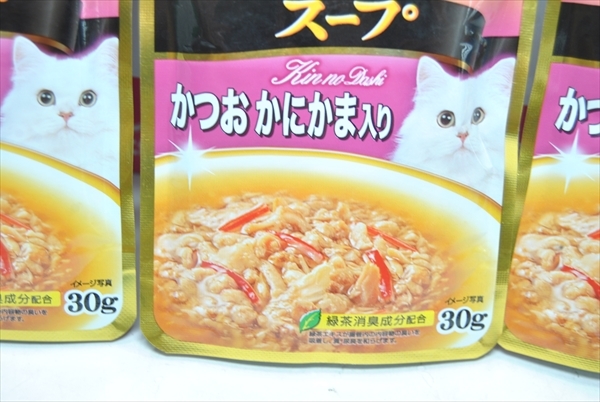 【CAG4-105】 キャットフード 猫用 レトルト いなば 金のだしスープ かつお カニカマ入り 30g 96個 まとめ売り ①_画像4