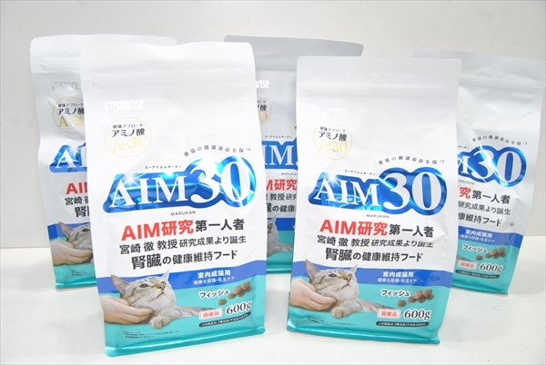 【PLT-016】　キャットフード　AIM30　成猫用 600g　5個まとめ売り_画像1