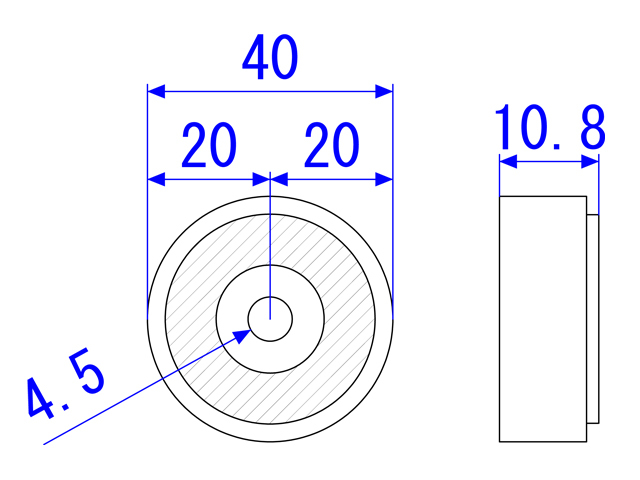 40mm ゴム脚 シャーシ ケース 真空管部品 パーツ 底板 シルバー 管理番号[GG0002S]の画像3