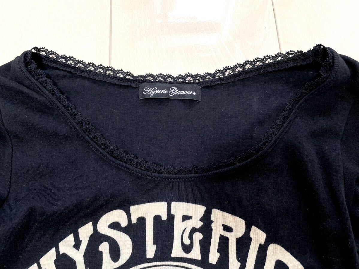 HYSTERIC GLAMOUR ヒステリックグラマー ツインガール　ヌードガール カットソー 長袖　レース 　ロンＴ 希少 人気 NO26987_画像2