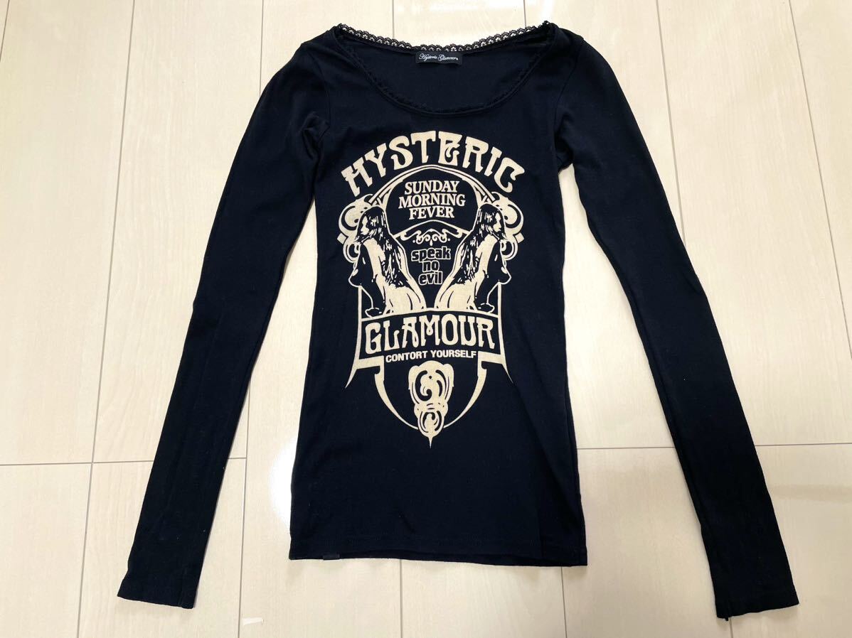 HYSTERIC GLAMOUR ヒステリックグラマー ツインガール　ヌードガール カットソー 長袖　レース 　ロンＴ 希少 人気 NO26987_画像1