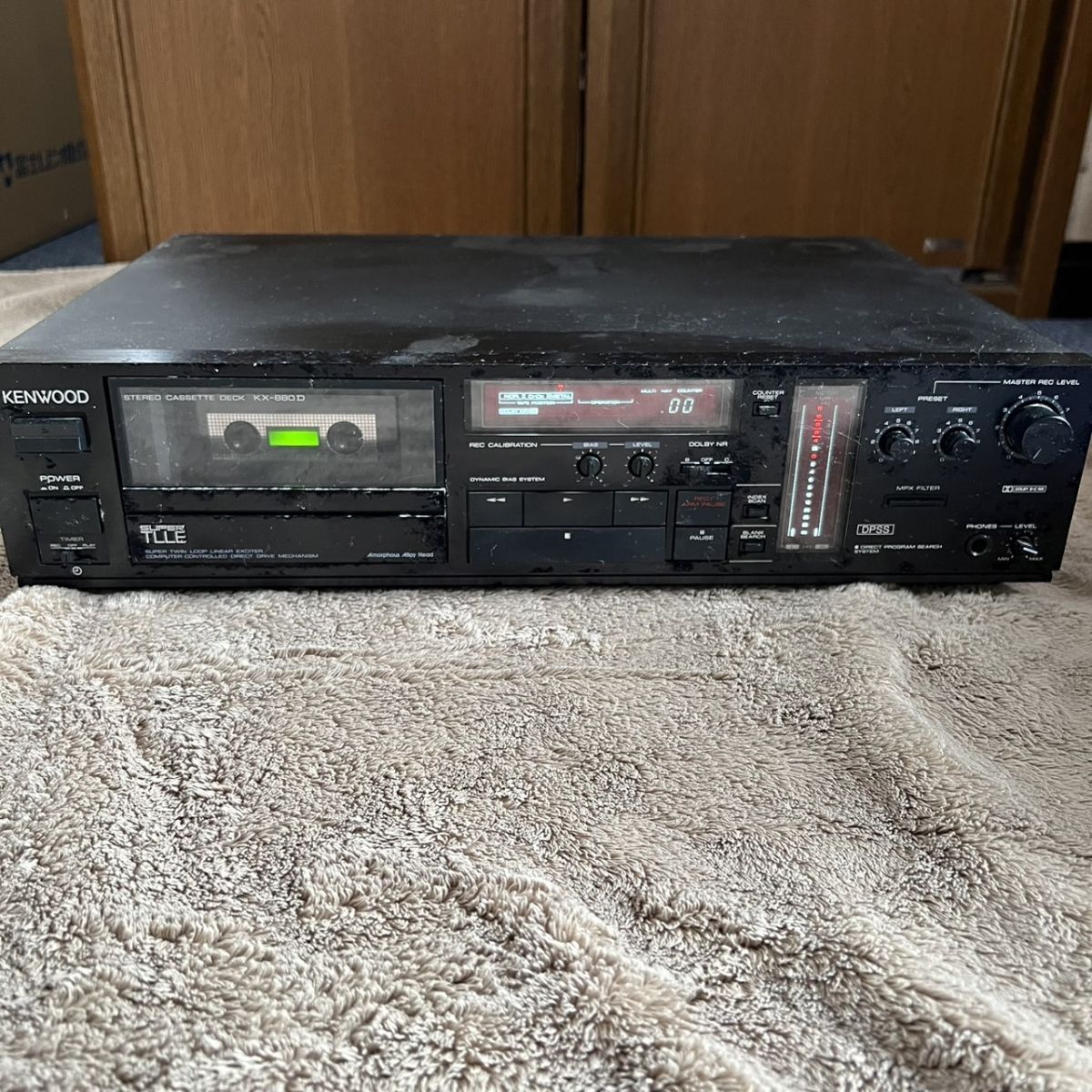  rare KENWOOD Kenwood KX-880D stereo cassette deck audio 2 head single sound equipment electrification OK