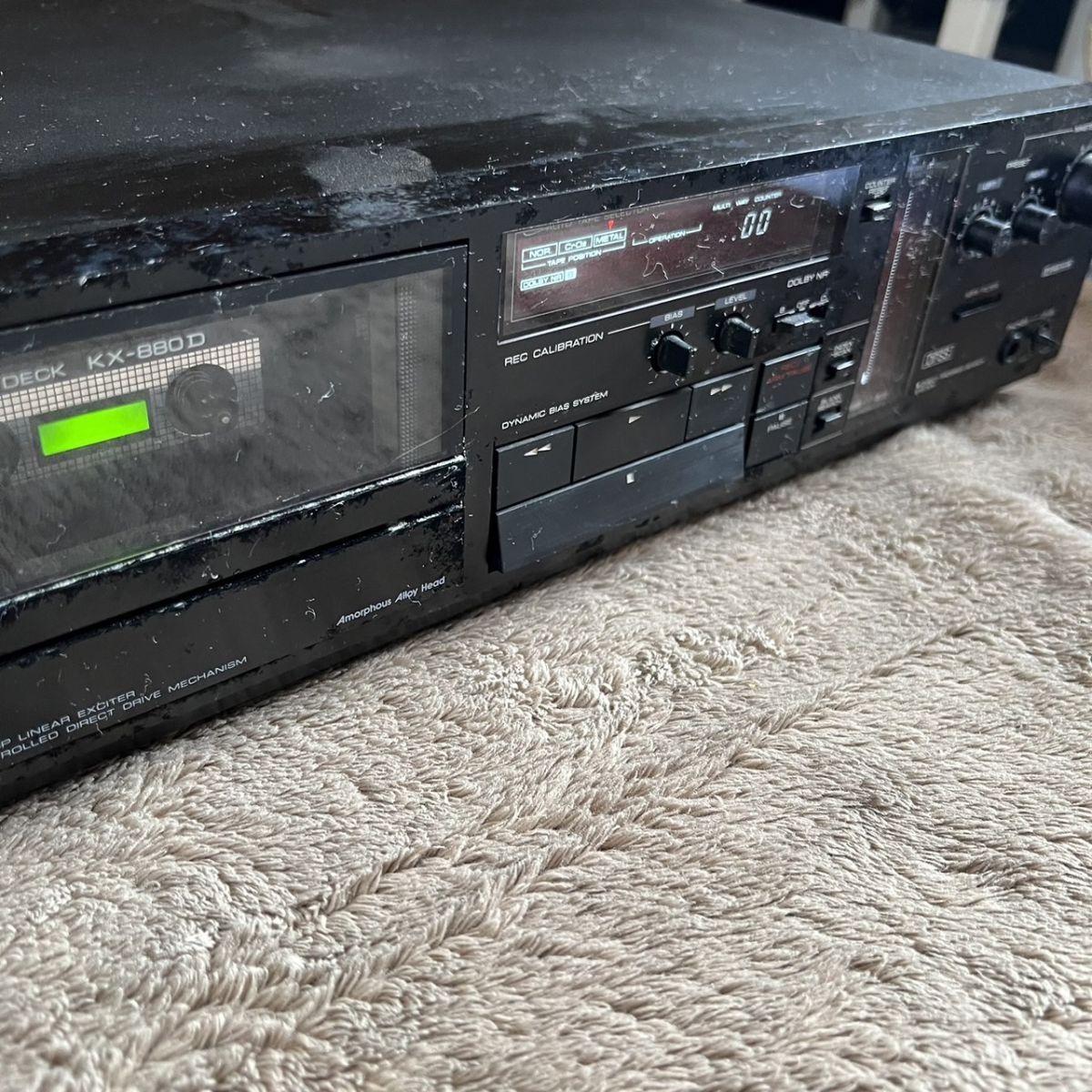  rare KENWOOD Kenwood KX-880D stereo cassette deck audio 2 head single sound equipment electrification OK