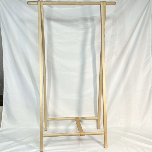 旭川木工 cosine コサイン ビーチ 本革 DRESS RACK コートハンガー ラック 折り畳み 収納 ナチュラル モダン 北欧