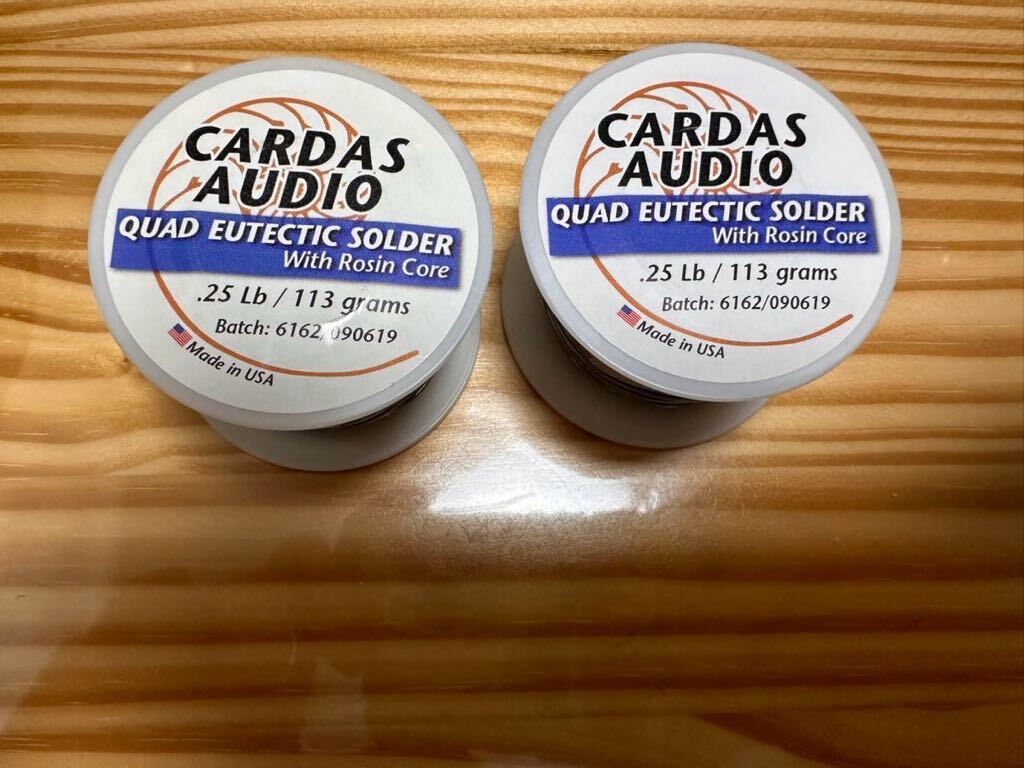 CARDAS AUDIO QUAD EUTECTIC SOLDER With Rosin Core カルダス音響用はんだ 200g超 0.8Φ 銀・銅入り 有鉛_画像1