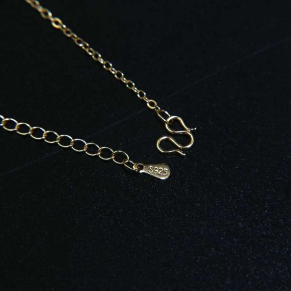 【1円スタート】ゴールド ネックレス 金ネックレス 925 刻印あり 18kgp 金 ペンダント ゴールドバー レディース メンズ gold necklace 356_画像5