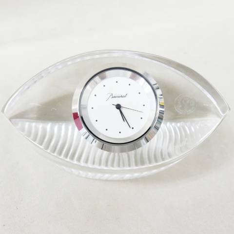 バカラ Baccarat 置時計 クリスタルガラス 現状品の画像2