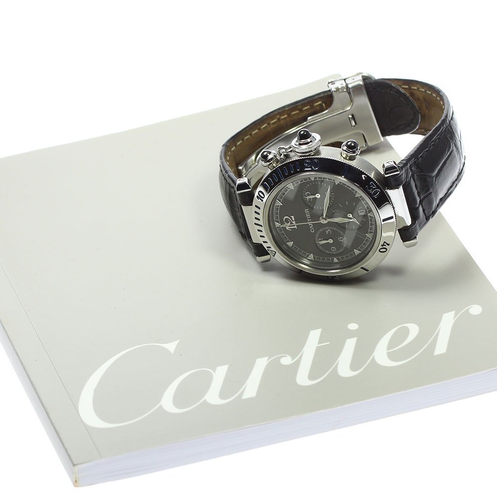 カルティエ CARTIER W3105155 パシャ 38ミリ クロノグラフ デイト 自動巻き メンズ 保証書付き_804139_画像2