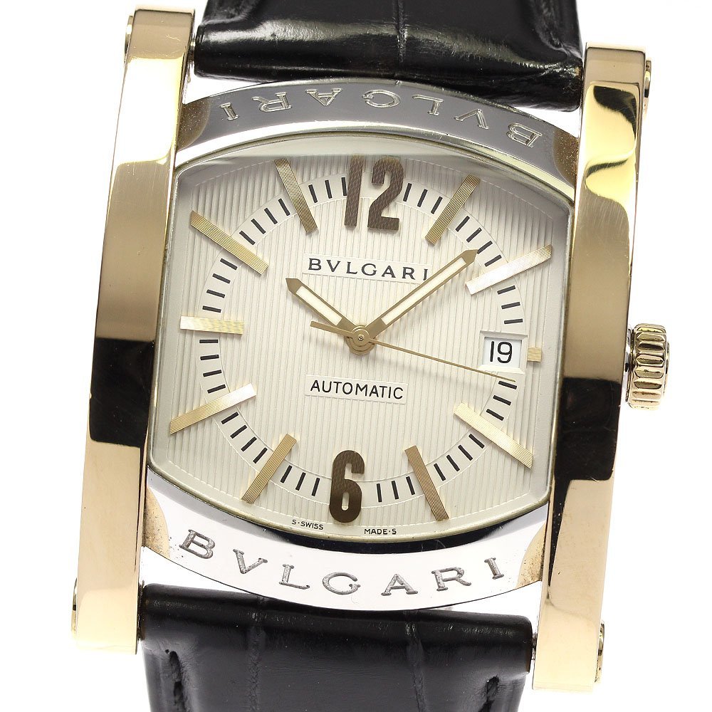 ブルガリ BVLGARI AA48SG アショーマ デイト 自動巻き メンズ 内箱・保証書付き_804262