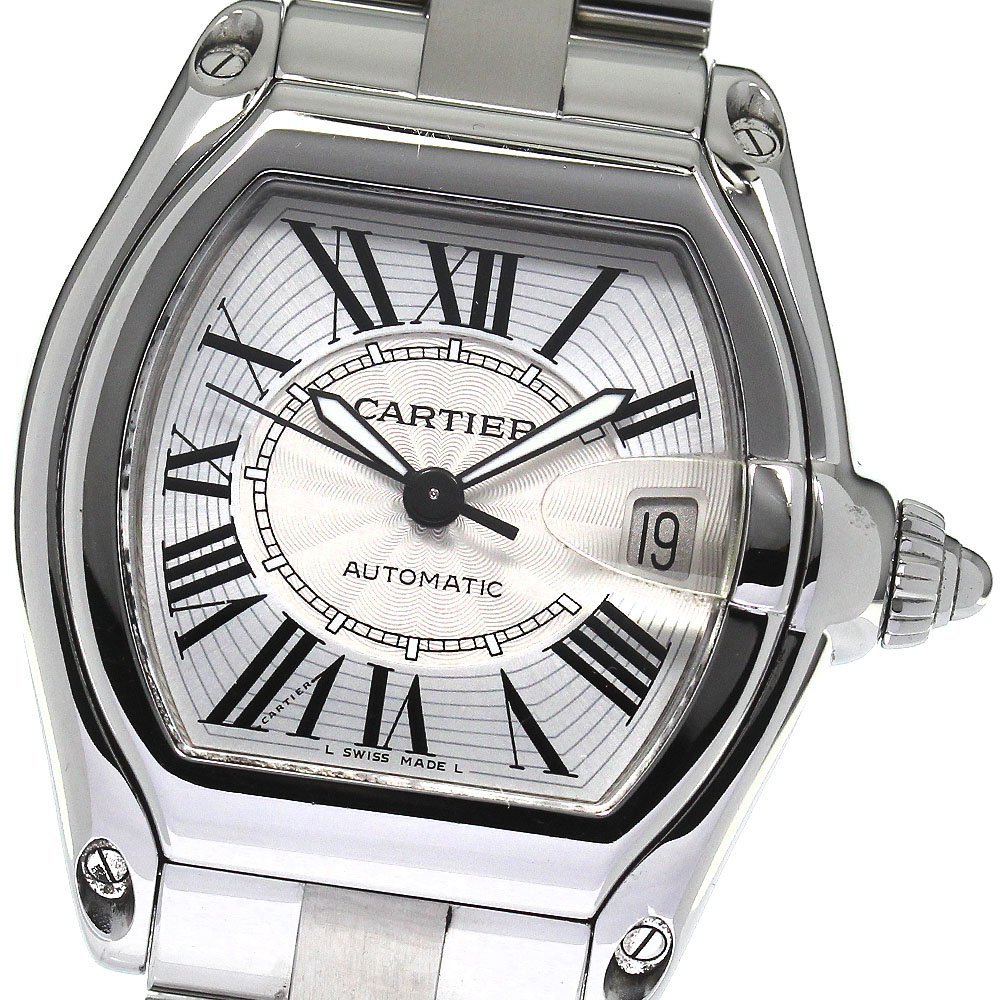 カルティエ CARTIER W62025V3 ロードスターLM デイト 自動巻き メンズ 良品 _804284