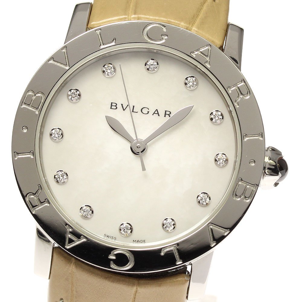 ブルガリ BVLGARI BBL33S ブルガリブルガリ 12Pダイヤ 自動巻き ボーイズ 美品 箱・保証書付き_805524