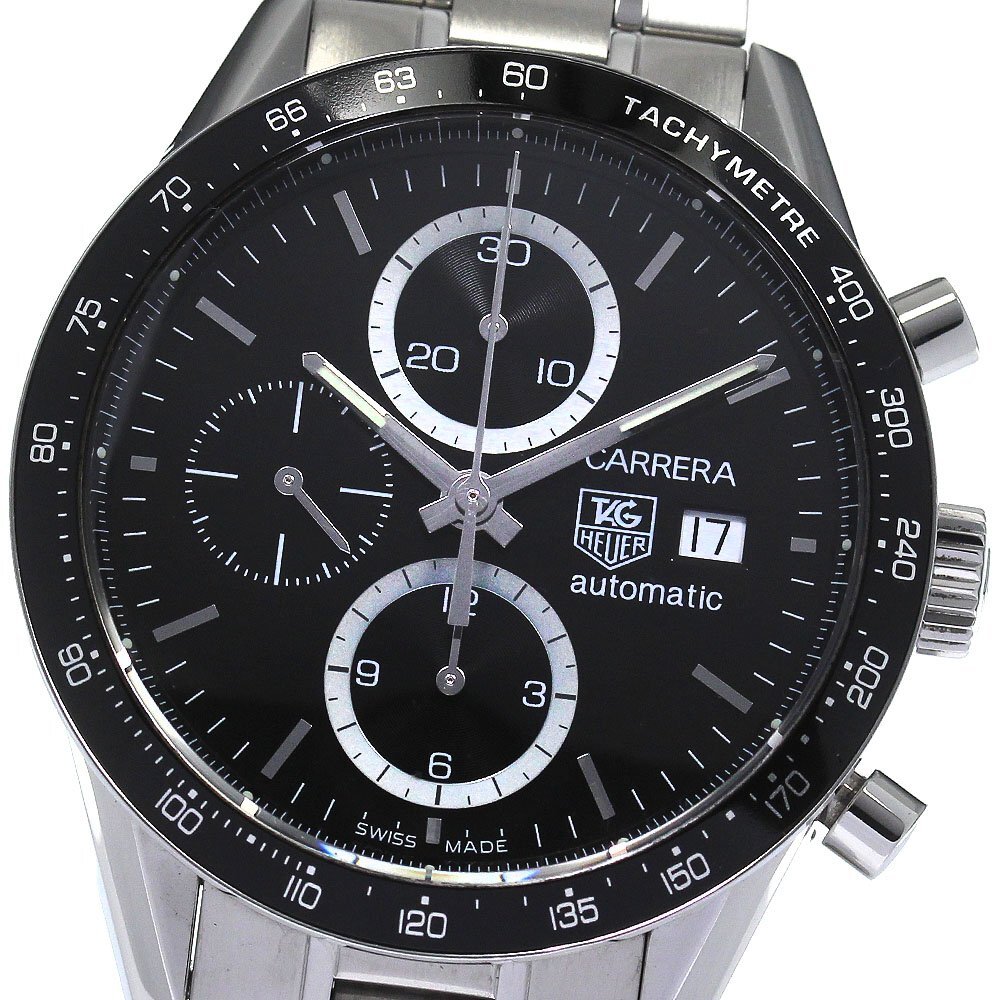 タグホイヤー TAG HEUER CV2010-3 カレラ クロノグラフ 自動巻き メンズ 良品 _805761