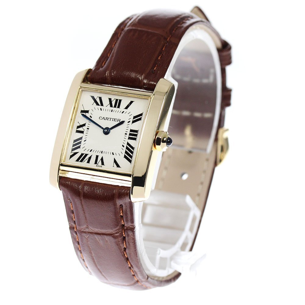 カルティエ CARTIER W5000356 K18YG タンクフランセーズMM クォーツ ボーイズ 良品 _805530_画像2