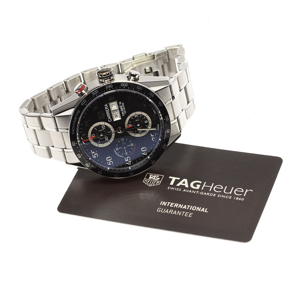 タグホイヤー TAG HEUER CV2A10 カレラ クロノグラフ デイデイト 自動巻き メンズ 良品 保証書付き_805770_画像2