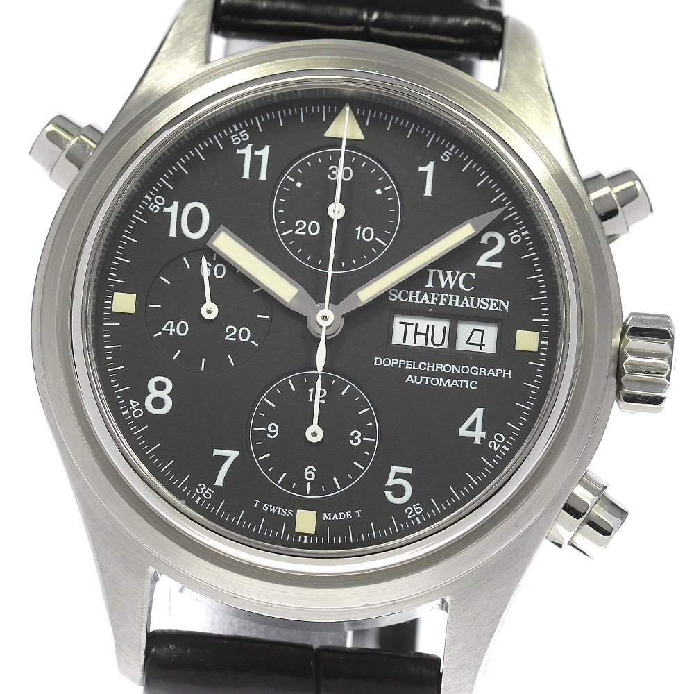 IWC IWC SCHAFFHAUSEN IW371303 ドッペルクロノ デイデイト 自動巻き メンズ 美品 保証書付き_805645_画像1