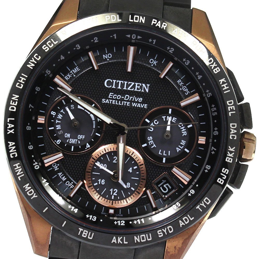 シチズン CITIZEN F900-T021565/CC9016-51E アテッサ サテライトウェーブ デイデイト ソーラー電波 メンズ 箱・保証書付き_806555_画像1