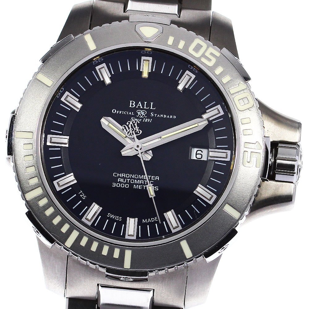 ball watch BALLWATCH DM3000A-SCJ-BK engineer hydro carbon deep Quest self-winding watch men's beautiful goods written guarantee attaching ._807403