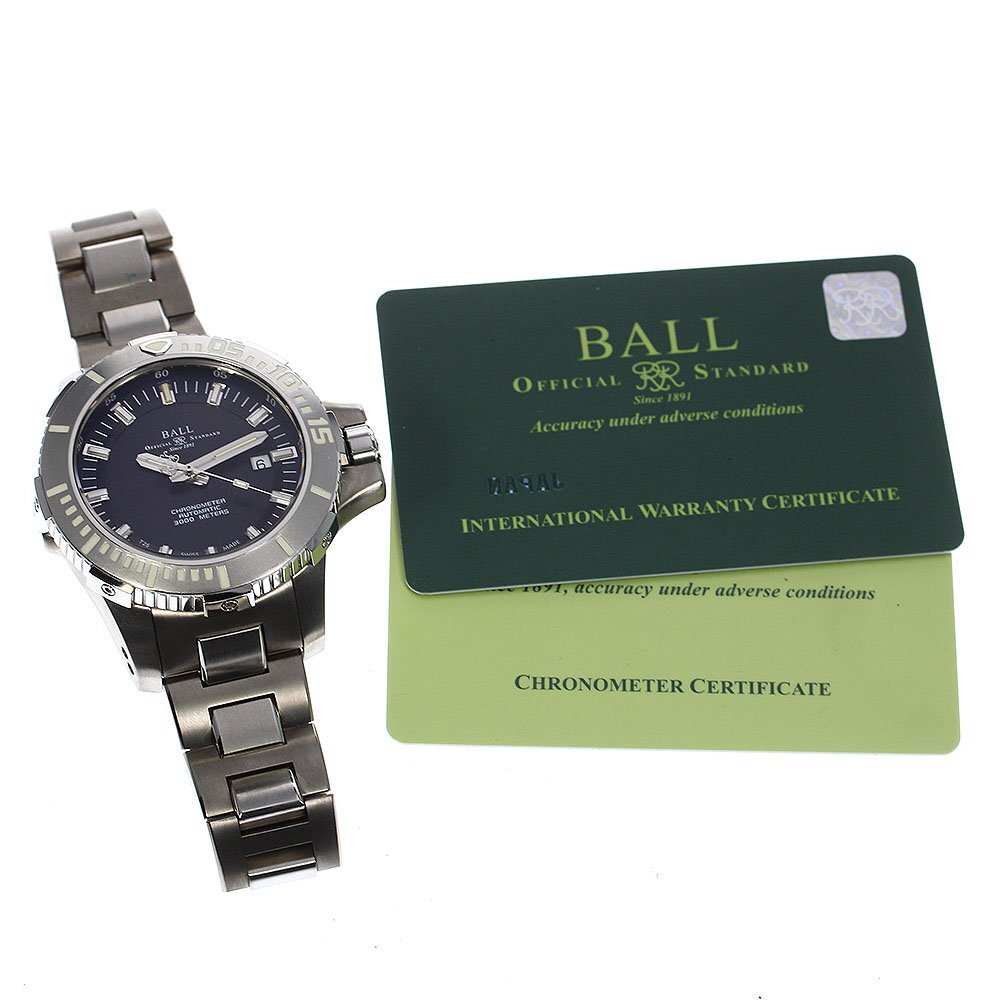  ball watch BALLWATCH DM3000A-SCJ-BK engineer hydro carbon deep Quest self-winding watch men's beautiful goods written guarantee attaching ._807403